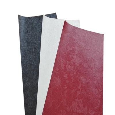 China Waterproof Single Color PVC Like Leather Coated Paper Binding For Notebook Skin And Stick Wallpaper for sale