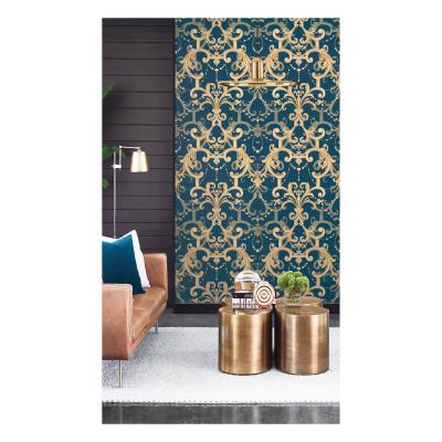 China Waterproof+ECO-Friendly New Wedding Home Living Room Deco Netting PVC Deep Embossed Environmental Wallpaper for sale