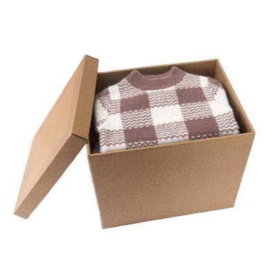 China Handmade Multi Stacking Kraft Paper Box Packaging Kraft Paper Box For Clothing Storage Customized Logo Item Rigid Boxes 20210721-D Accept for sale