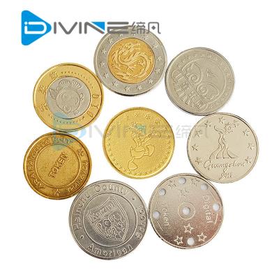 China Arcade Game Machine Token Coins Coin Acceptor Game Machine Maker Custom Made Antique Silver Metal Marks for sale