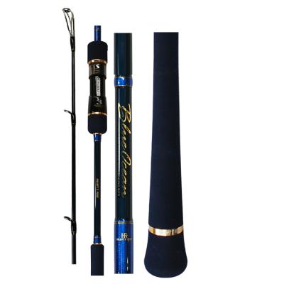 China Go Fishing Professional One-Piece Carbon Fishing Rod Ocean Spinning Fishing Rod Kayak Riser-Blue WARM for sale