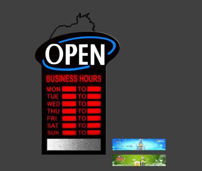 China Instant Injection Digital Number Working Hour Led Open Sign for sale