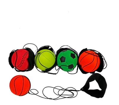 China Other 2021Rubber Elastic Wrist Ball Hand Ball Wrist String Rubber Kids Outdoor Sports Elastic Return Ball Sponge Rubber Ball for sale