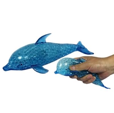 China As the picture Wholesale Creative Squeeze Toys Creative Dolphin Minus Pressure Grape Ball Shark Crystal Ball Water Beads Toys Jelly Ball TPR stre for sale