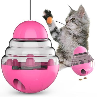 China High Quality Safety Interactive Slow Feeding Disjoint Ball Viable Cat Interact Toy Funny Cat Toy for sale