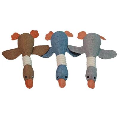 China Good Quality Funny Soft Stuffed New Duck Dog Toys Viable Squeaky Dog Toys Chew For Aggressive Chewers for sale