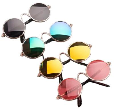 China Wholesale Sun Protection Sustainable Fashion Round Multicolor Dog Sunglasses Pet Sun Glasses Dog Glasses for sale