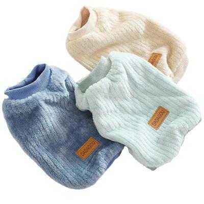 China Sustainable High Quality Warm Velvet Thicken Puppy Clothing Multicolor Dog Clothes Cat Clothes for sale