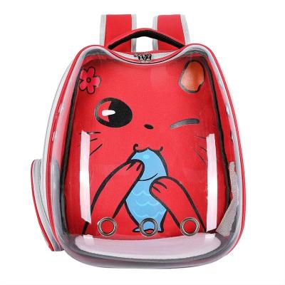 China Viable Hot Selling PVC Cartoon Cat Capsule Pet Carry Bag Multicolor Unique Unique Cute Pet Bags for sale