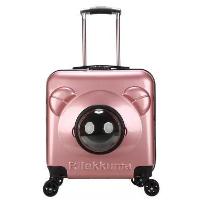 China OEM/ODM Portable Suitcase Wheel Dog Carrier Tote Luxury Dog Bag Pet Portable Premium Trolley Bag for sale