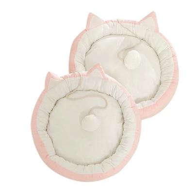 China Short Plush Heating Luxury Keep Warm Dog Cat Washable Soft Faux Fur Plush Pet Bed Non-Slip Pet Bed for sale