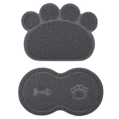 China Sustainable Wholesale Multiple Styles Eco Friendly PVC Material Custom Dog Bowl Mat Pet Bowl Mat for sale