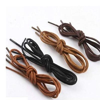 China Custom Round Cotton Shoe Laces / Waxed Laces for sale