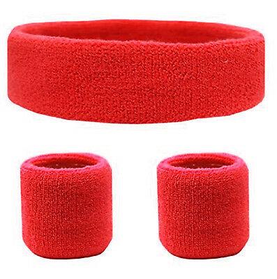 China Lightweight Portable Durable Sweatbands Terry Cotton Custom Wristbands Headband Sports Set for sale