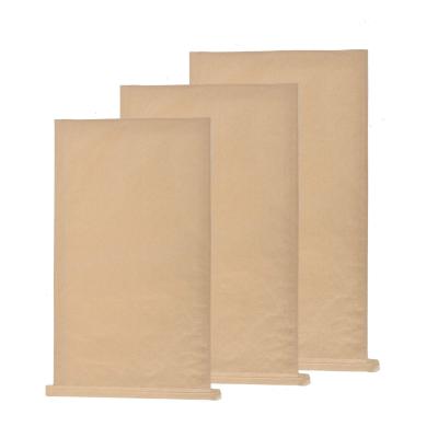 China custom kraft paper laminated pp woven bags for Fertilizer Chemical Feed cement tonner bag 25kg nylon bags for packing cement for sale