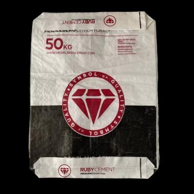 China custom logo print pp laminated pp woven bag sack Custom 25Kg Cement Valve Bags Woven PP Valve Bags for packing for sale