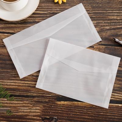 China Wholesale Custom Glassine invitation cards   translucent vellum paper envelope  Translucent Vellum Parchment Paper Envelope for sale