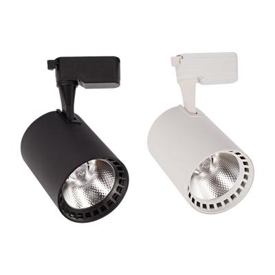 China Modern warm design 20W 30W white aluminum indoor anti-glare adjustable cob led spot track light fixtures for sale