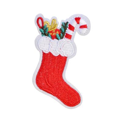 China Sustainable Factory Hot-Wholesale Embroidered Cartoon Christmas Stockings For Apparel Diy for sale