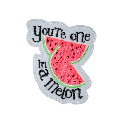 China Made in China New Custom Professional Embroidery New Red Watermelon Patch Handmade Made in China for sale