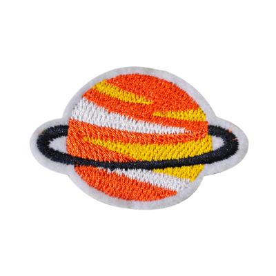 China Popular Custom Astronaut Planet Embroidered Factory 3D Cartoon Fabric Patches For Clothing for sale