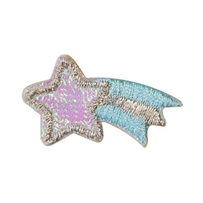 China 2020 hot sale custom 3D patch embroidery cartoon star badge for apparel for sale