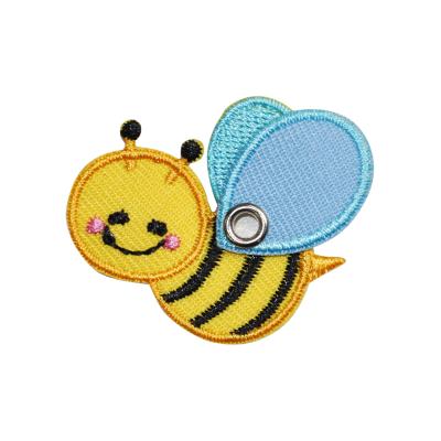 China Handmade Embroidered Custom Patches and Service Bee Bug Machine Embroidery Badges for sale