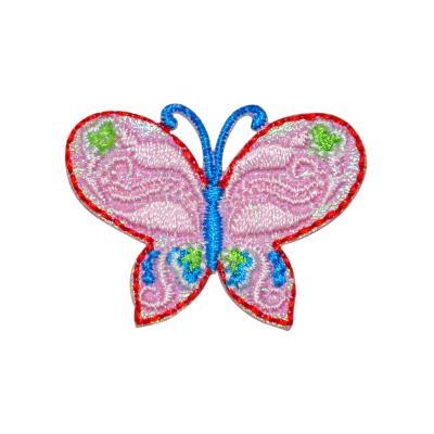 China Free Sample Butterfly Patch Embroidery Logo Viable Factory Customized for sale