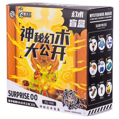 China Easy To Do New Arrival Illusion of magic blind box,customize cartoon figure unite magic prop gift box for sale