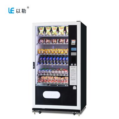 China Inventory Drawer LE205A Maquina Expendedora Style Tray 2 In 1 Combo Snack Beverage Vending Machine for sale