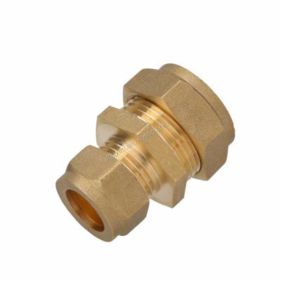 China Brass Compression Pipe Fitting Fitting Coupling Brass Tube Fitting for sale