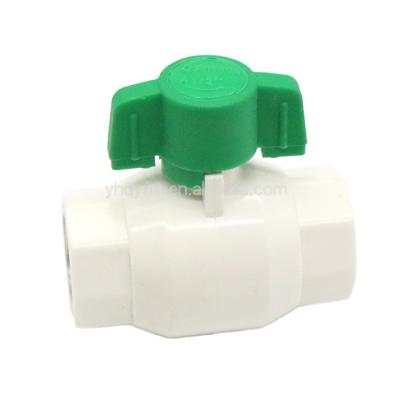 China Qiongyu PPR Plastic Ball Valves ABS Handle Greenhouse Low Pressure Wholesale Valve Gardening Brass Valve for sale