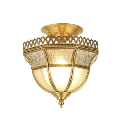 China Modern Nordic Copper Ceiling Lamp American Hotel Bedroom Living Room Corridor Balcony Study Corridor Lamps for sale