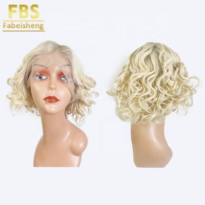 China Straight FBS Bob Lace Front Wig Body Wave With Double Drawn Superb T Piece In Raw Remy Hair 613 Bob Wigs for sale