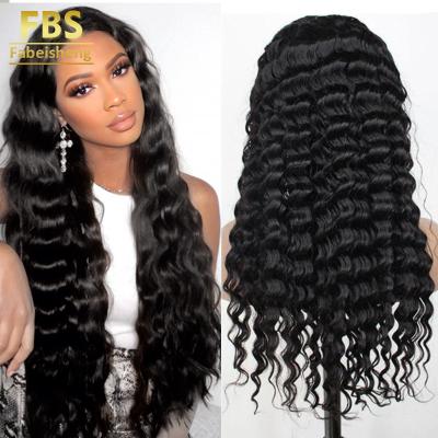 China Can Be Dyed And Ironed High Grade FBS Mink Brazilian Hair Vendor Wholesale 100% Raw Hair In Natural Looking Frontal Wig Water Wave for sale