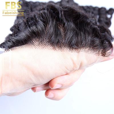 China JERRY Vendor Darling Curly Deep Wave Urban CURLY Hair Brazilian Invisible 5x5 Closure Wig FBS Jet Black Curly Hair Closure for sale