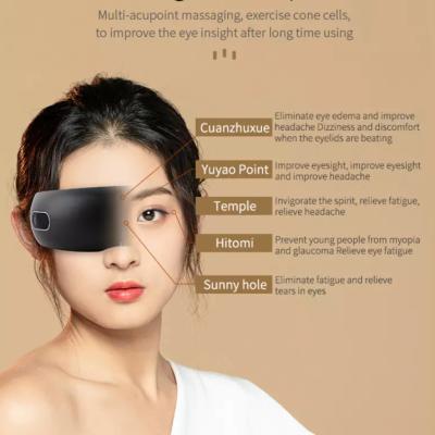 China Amazon 2022 High Quality Beauty Care EYE Mini Portable Vibrating Heating Pneumatic Low Cost Intelligent Eye Massager for sale