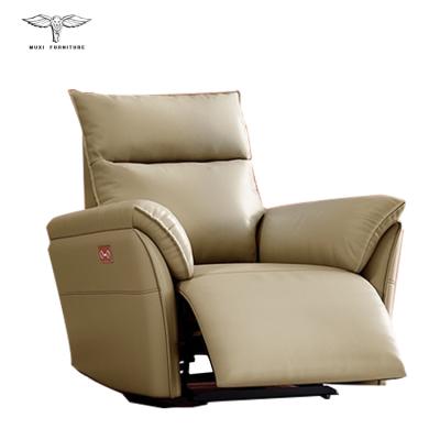 China Living Room Bedroom Electric Massage Lounger Beige Adjustable Manual Function Study Can Swing Space Seat Sofa for sale