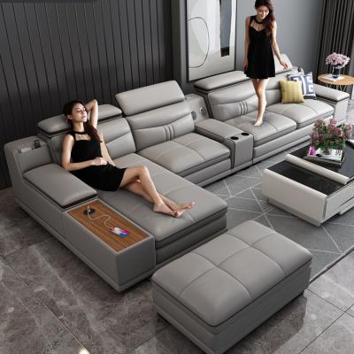 China Other Nordic Style L Shape Living Room White Reclining Couch Sofa Set 2 Seater Modern Style Designs With Price for sale