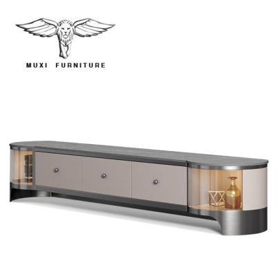 China (Other)Modern Adjustable Unique Design Living Room Tea Table and Marble TV Stand Cabinet Combination Eith Draws for sale