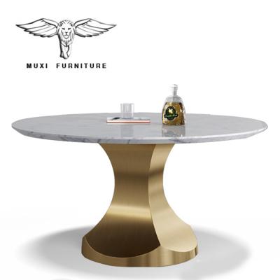 China MUXI Adjustable Round Retractable Family Room (Others) Luxury Ceramic Dining Tables Sets 8 Chairs Table Furniture Luxury for sale