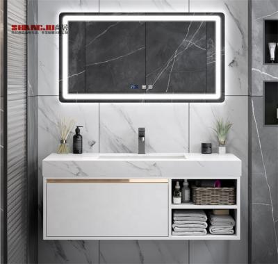 China Modern Style Factory Price PVC Modern Bathroom Cabinet Customized Wood Vanity for sale