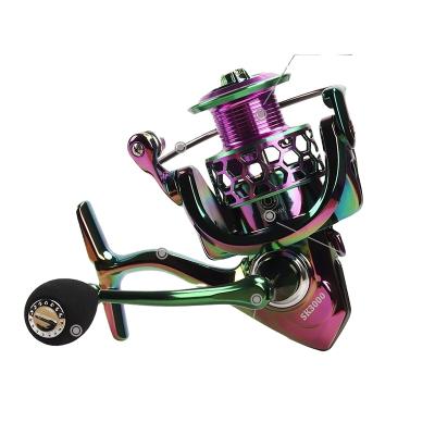 China Professional Spinning Wheel Metal Rocker Spinning Wheel Sea Fishing Full Metal Colorful Seamless Hot-selling Reel for sale