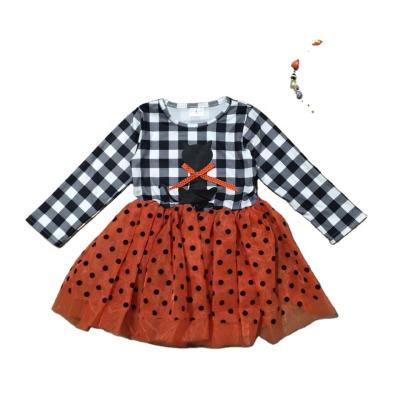 China Sweet Cat Long Sleeve Dress Milk Cat Knee Length Fall Autumn Silk Halloween Babies Tutu Skirt for sale