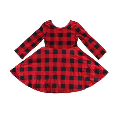 China Cascual Autumn/Winter Children Clothes Baby Princess Girls Dress To Milk Pirouette Children's Clothing Silk Plaid for sale