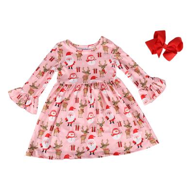 China Cascual Delivery Girlymax Christmas Boutique Equipment Fast Princess Cartoon Dress For Girls for sale