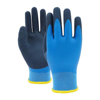 China 13 Gauge Dual Latex Coated Gloves Waterproof Abrasion Resistant For Tough Tasks for sale