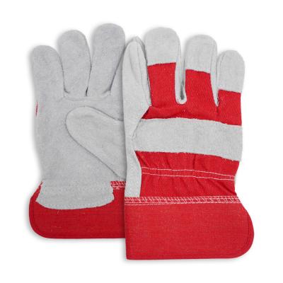 China Soft Lining Leather Heat Resistant Gloves , Forge Mig Fireplace High Temperature Safety Gloves for sale