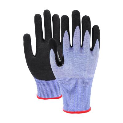 China 18 Gauge Anti-Cut Nitril-Beschichtung Handschuhe Verstärkte Daumen Krücke Superior Grip Sicherheitshandschuhe zu verkaufen