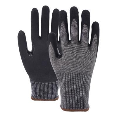 Chine Protection personnalisée Gants revêtus en PU Pouce en selle Écran tactile Gants de travail Design extérieur à vendre